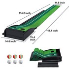 Putting Green Golf Putting Mat For Indoor  Putting Matt With Auto Ball Return   
