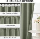 Miulee Blackout Curtains 4 Panels Sets Sage Green 63 Inch Length  Top And Bottom