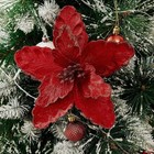 Large Poinsettias Christmas Tree Flower Glitter Silk