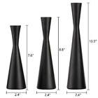  Set Of 3 Black Candle Holders  Metal Taper Candlesticks Holder  Modern 