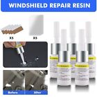 5pck Car Windshield Repair Tool Kit With Nano Repair Fluid Crack Resin White