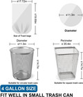 Small Trash Bags 4 Gallon With Drawstring  1 1 Mil 15 Liter White Thick Unscente