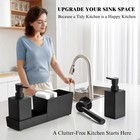 Zuxzmj Kitchen Soap Dispenser Set With Sponge Holder And Brush For Sink Rack    