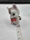 2 Cute Sugared Kitten Set Figurines - Miniature Sugar Trim Cats 1950s Mcm Japan