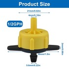 Jiozermi 50 Pcs 1 2 Gph Pressure Compensating Drip Emitters  1 2gph 