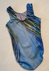 Aly Raisman Gk Elite Leotard Gymnastics Frozen Style Holotek Tank Blue Leo Sz Cl
