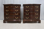 Drexel Heritage Heirlooms Flame Mahogany Large Night Chests - Pair