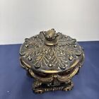 Vintage Ornate Black   Gold 4 Inch Table Top Urn