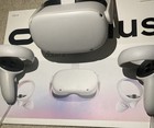 Meta Oculus Quest 2 Virtual Reality Headset 256gb  White  2 Controllers  Case