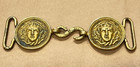 1831 Napoleon Wars French Hussar Sword Brass Belt Buckle Medusa Head Snake Clasp