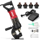 1400w 22t Electric Hydraulic Hole Puncher Heavy Duty Metal Punch W 5 Dies 6-20mm