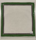 New Indochino Men   s Green Border Pocket Square Handkerchief 100  Linen