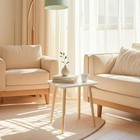 Small Modern Wood Mini Side Table Easy Assembly Compact White Accent Furniture