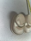 Vintage Baby Doll Shoes White With Small Ridges Along Bottom L2 1 2   xw1 1 2   