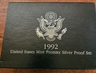 1992-s United States Premier Silver Proof Set In Original Box With Coa