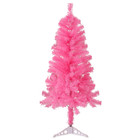 4ft Artificial Christmas Tree Pvc Leave Metal Stand Xmas Holiday Home D  cor Pink