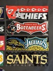 S34 Vintage Team Nfl Football 3  X 8 5  Bumper Stickers Lot Of 14 - Some Retired