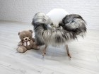 Icelandic Sheepskin Rug In Black Gray Cream With Long Wool Cozy Interiors 265 1