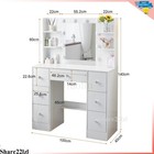 10led Vanity Set With Lighted Mirror Dressing Table Makeup Table With 7 Drawers