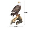 Realistic American Pride Bald Eagle Bird Perching On Tree Branch Statue 8 75 h