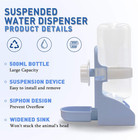 Rabbit Water Bottle Suspension Water Dispenser For Mini Pet Bunny Guinea Pig Chi