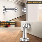 Magnetic Door Stop Holder Home Safety Stopper Guard Office Fitting Screws Catch