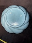 Vintage Mcm Stangl Pottery Blue Swirl Centerpiece   Candle Holders Mad Man Era