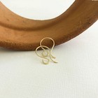 14k Gold Ear Wire Solid Gold French Earring Hooks  Handmade 14k Earwire Findings