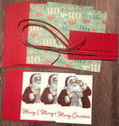 Santa Greeting Card Kit  X4   Stampin Up Santa s List Merry Christmas