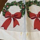 Christmas Holiday Vintage Holiday Wreath Print Half Apron