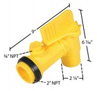 Vestil Jdft Plastic Manual Handle Jumbo Drum Faucet  Fits 2  One Size  Yellow