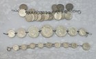 Coins Of The World Silver Bracelet Trio - Coin Jewelry 3 Pc Lot 2 7 Oz Asw