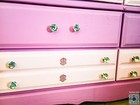 Vintage Antique Solid Cherry Oak Wood 6 Drawer Dresser Refurbished Refinished 