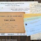 100 Vintage Original 1900-1980s Railroad Train Railway Paper Document Lot Nos