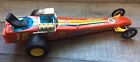 Bandai Japan Top Fuel Dragster Tin Toy Litho Battery Toy 13 5  Vtg 70   s