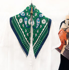 70  Cashmere 30  Silk Shawl Bandana Scarf 26   Neckerchief Pattern Print Wrap