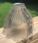Antique 7    D  Industrial Ribbed Holophane Pendent Lamp Shade 2 1 4    Fitter 