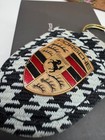 New Oem Porsche Pepita Crest Key Ring Fob Key Chain Wap0504060swpp Black white