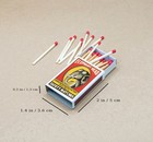 Set Of 8 Match Box Vintage Elephant Label Retro Matches Boxes Re-print Holder