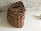 Vintage Wicker Fishing Creel Fly Basket Cabin Lake House Decor