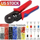 Ferrule Crimping Tool Kit Self-adjustable Wire Crimper Pliers 1200pc Terminal  e