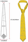 Honeycomb Hexagon Bees Men s Necktie Novelty Geometric Neck Tie Gift