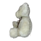 First   Main Brummel Bear Plush White Teddy Bear Brown Bow Beanie  1335 9 