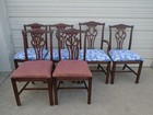 Set 6 French Dining Chairs Chippendale Regency Country Six Georgian Victorian