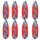 Surfboard Beach Towel Sand Stakes 8 Pack Red Blue Blanket Holder