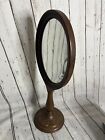 Vintage Wood Dresser vanity Oval Tabletop Mirror Stands 19   