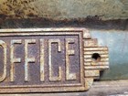 Vintage Art Deco Office Sign Cast Iron Restaurant Bar Music Club Manager Boss