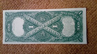 1917  1 One Dollar Large-size Banknote  nickname Of Sawhorse   Au  au   red Seal