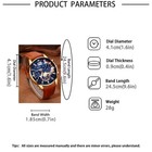 Men Watch Brown Leather Strap Gift Business Round Dial Analog Quartz Wristwatch
