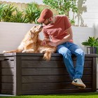 Keter Westwood 150 Gallon Outdoor Storage Box For Patio And Pool Accessories